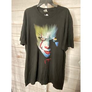 NWOT IT The Movie Horror Clown Black Short Sleeve T-Shirt Men's Large